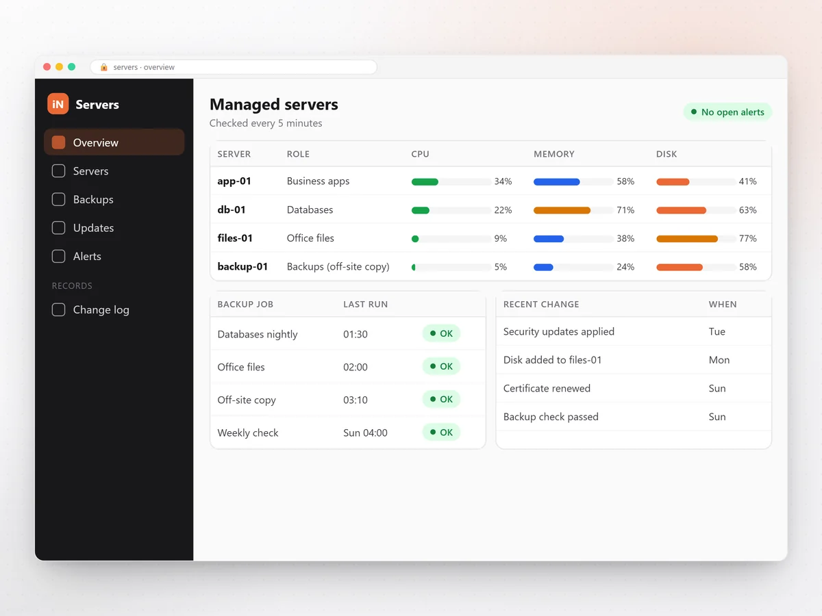 Managed Servers & Backups